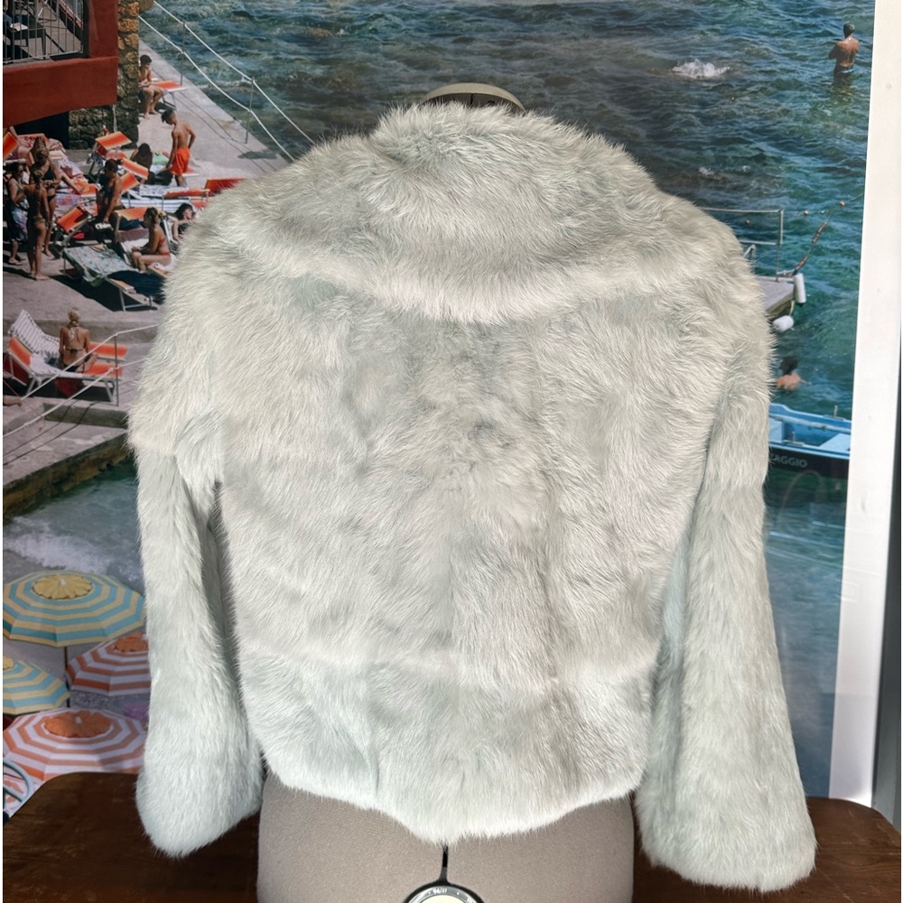 Bebe Rabbit Fur Icy Blue coat - Picture 2 of 4